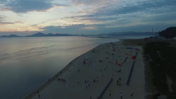 Jesień Dadaepo Plaży Jesień Azji Beach Busan Korea Południowa Dadaepo — Wideo stockowe