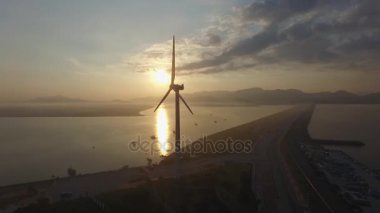 Sunrise Saemangeum set / hava havadan görünümü görünümü Sunrise Saemangeum Deniz kenarındaki sete, Güney Kore, Asya zaman Ekim-25-2017