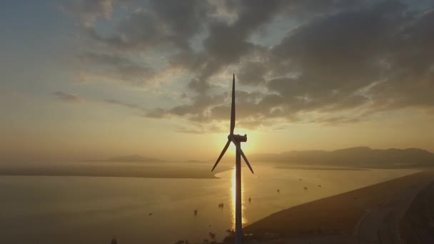 Vista Aérea Del Amanecer Del Saemangeum Seawall Vista Aérea Del — Vídeo de stock