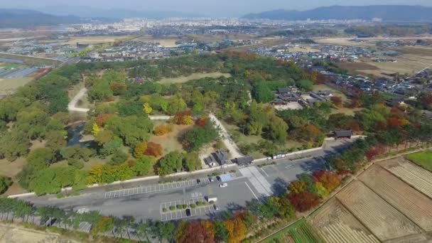 Gyeongju Oreung Royal Tombs Gyeongju Oreung Royal Tombs Gyeongju Capital — Stock Video