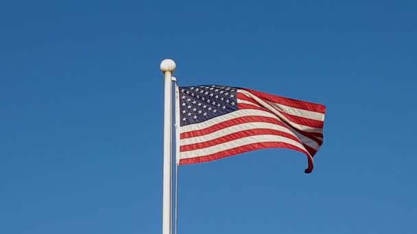 Drapeau Américain Agitant Dans Air Corée Sud États Unis Drapeau — Video