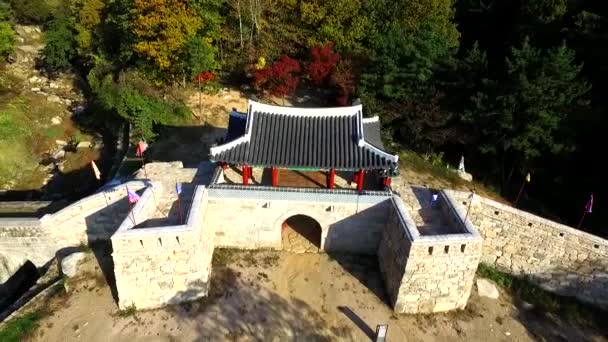 2017 Herbst Der Geumjeong Mountain Festung West Gate 2017 Herbst — Stockvideo