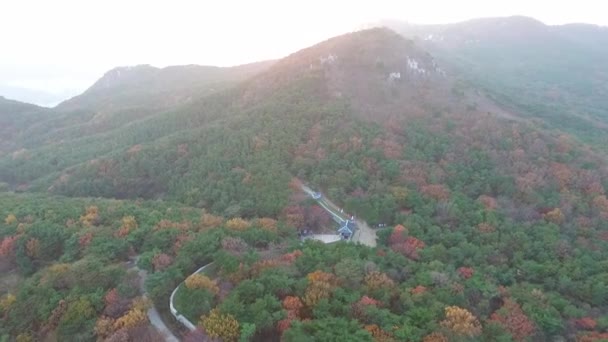 2017 Herbst Der Geumjeong Bergfestung Südtor 2017 Herbst Der Geumjeong — Stockvideo