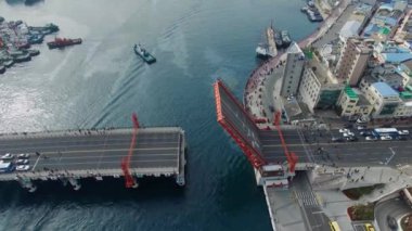 Yeongdodaegyo asma köprü, Busan, Güney Kore, Asya / Yeongdodaegyo asma köprü, Busan, Güney Kore, Asya zaman Şubat-09-2018