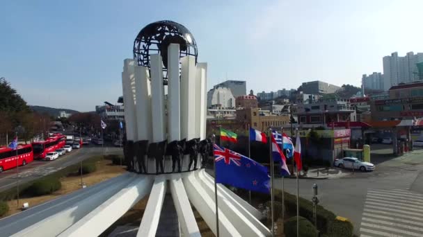 Ensz Kereszteződésen Busan Dél Korea Ázsiában Ensz Kereszteződésen Busan Dél — Stock videók