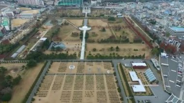BM memorial mezarlığı Kore / hava hava görünümünü BM memorial mezarlığı Kore, Asya zaman Aralık-13-2016 görünümünü. BM asker 16 ülkeden ve beş ülke BM AIDS BM Memorial mezarlığı Kore onur 