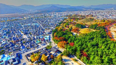 Daereungwon büyük antik mezarlar kralların sonbaharında