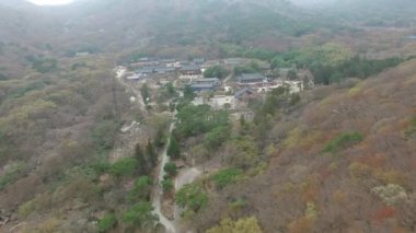 Manzara bahar sezonu, Busan, Güney Kore, Asya Beomeosa Tapınağı