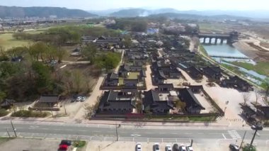 Gyeongju, Güney Kore, Asya bahar Gyochon geleneksel köy / Bahar, Gyochon geleneksel köy Gyeongju, Güney Kore, Asya zaman Nisan-03-2018