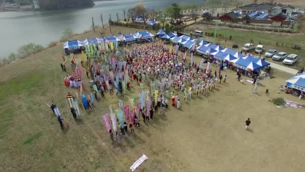 Gayajin Yongsinje Ritual Dios Dragón Yangsan Corea Del Sur Asia — Vídeo de stock