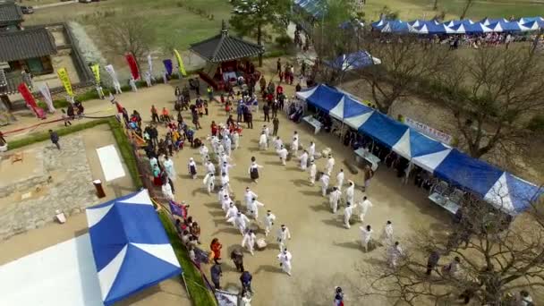 Gayajin Yongsinje Ritual Dios Dragón Yangsan Corea Del Sur Asia — Vídeo de stock