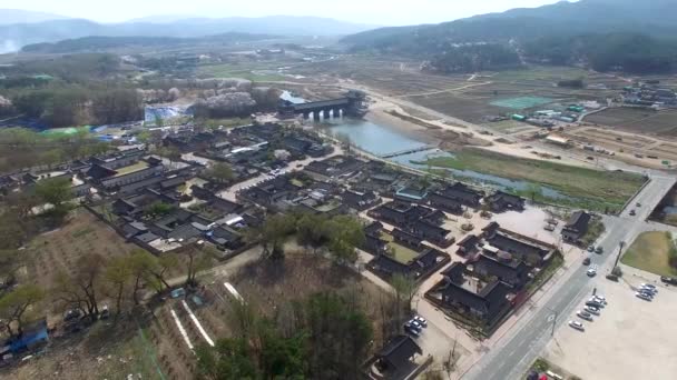 Frühling Des Traditionellen Gyochon Dorfes Gyeongju Südkorea Asien Frühling Des — Stockvideo