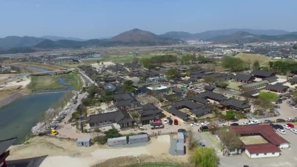 Printemps Village Traditionnel Gyochon Gyeongju Corée Sud Asie Printemps Village — Video