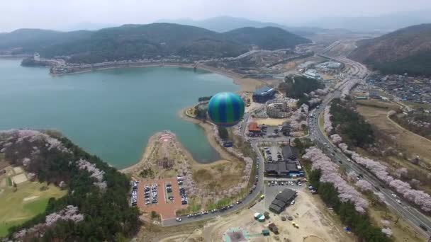 Heißluftballon Bomun Park Gyeongju Südkorea Asien Heißluftballon Bomun Park Gyeongju — Stockvideo