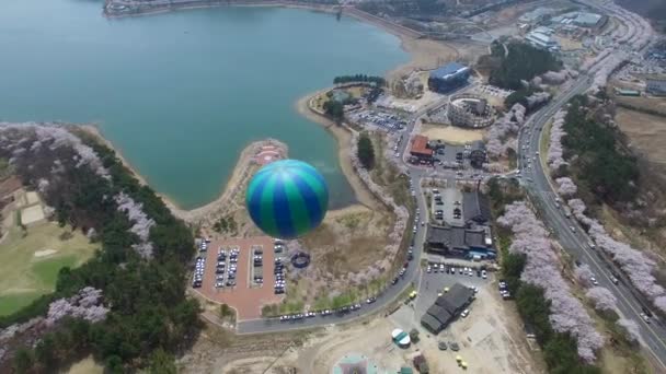 Heißluftballon Bomun Park Gyeongju Südkorea Asien Heißluftballon Bomun Park Gyeongju — Stockvideo