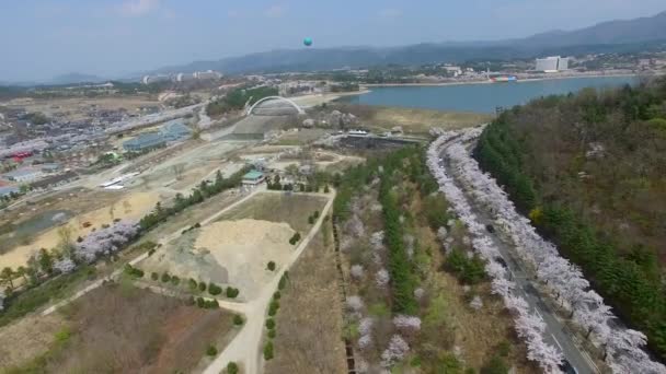 Heißluftballon Bomun Park Gyeongju Südkorea Asien Heißluftballon Bomun Park Gyeongju — Stockvideo