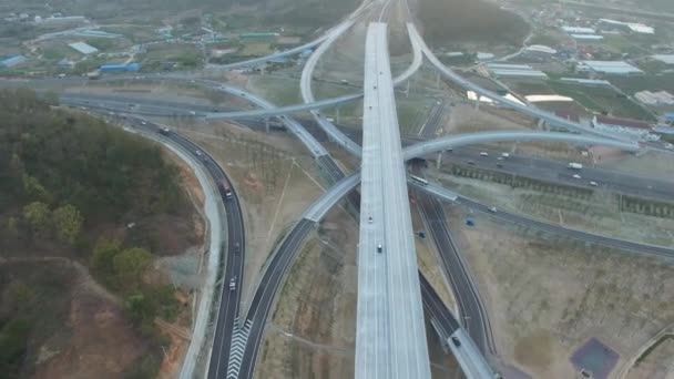 Tráfico Por Carretera Daegam Gimhae Corea Del Sur Asia Tráfico — Vídeos de Stock