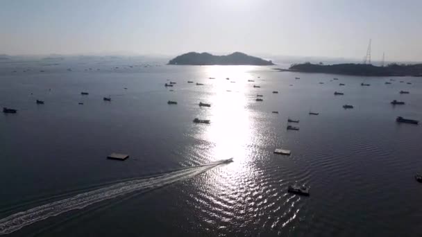 Αεροφωτογραφία Της Θάλασσας Jindo Jindo Jeonnam Νότια Κορέα Ασία — Αρχείο Βίντεο