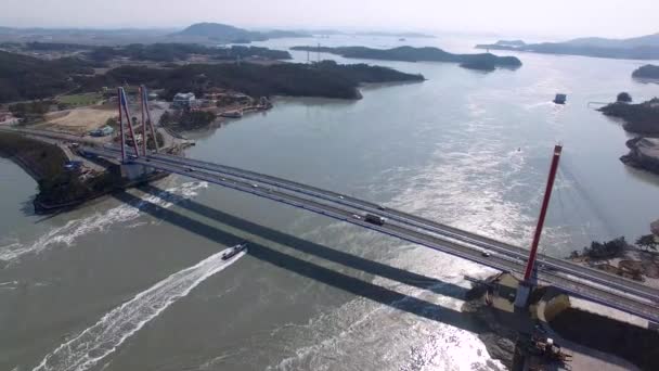 神代橋の空中景観 神代橋 アジア — ストック動画