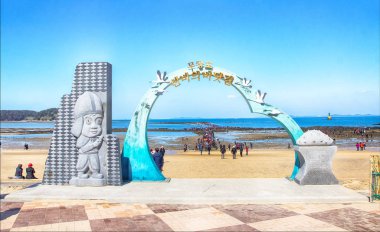 Muchangpo Gizemli Deniz Yolu, Boryeong, Chungnam, Güney Kore, Asya
