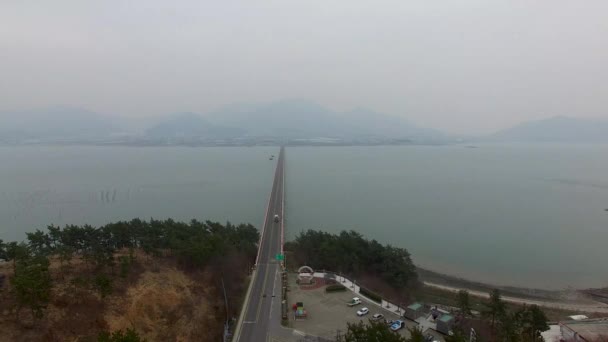 Sacheondaegyo Köprüsü Sacheon Gyeongnam Güney Kore Asya — Stok video