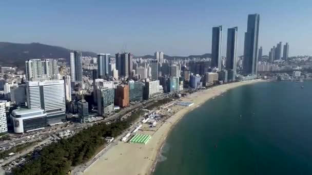 Vue Aérienne Événement Plage Haeundae Busan Corée Sud Asie — Video