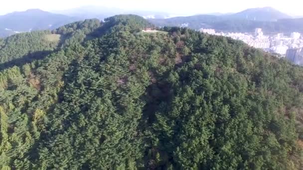 Letecký Pohled Pavilon Bukporu Severní Brána Tongyeong Gyeongnam Jižní Korea — Stock video