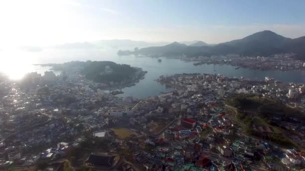 Widok Powietrza Tongyeong Gyeongnam Korea Południowa Azja — Wideo stockowe