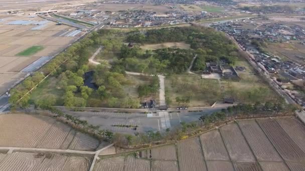 Aerial View Oreung Ancient Tomb Gyeongju Gyeongnam South Korea Asia — Stock Video