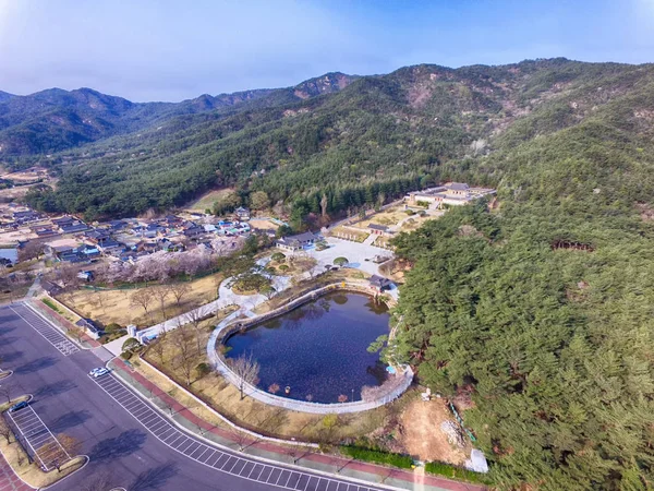 Aerial View of Tongiljeon in Gyeongju, Gyeongbuk, South Korea, Asia. — 스톡 사진