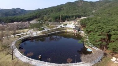 Tongiljeon 'un Gyeongju, Gyeongbuk, Güney Kore, Asya' daki hava görüntüsü..