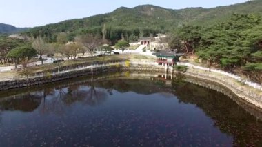 Tongiljeon 'un Gyeongju, Gyeongbuk, Güney Kore, Asya' daki hava görüntüsü..