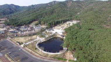 Tongiljeon 'un Gyeongju, Gyeongbuk, Güney Kore, Asya' daki hava görüntüsü..