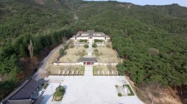 Tongiljeon 'un Gyeongju, Gyeongbuk, Güney Kore, Asya' daki hava görüntüsü..