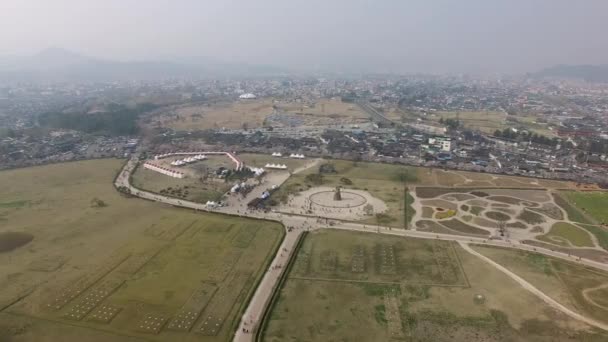 Floración Cerezos Primavera Cheomseongdae Gyeongju Gyeongbuk Corea Del Sur Asia — Vídeo de stock