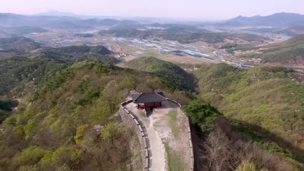 Aerial View Geumseong Mountain Fortress Damyang Jeonnam Korea Południowa Azja — Wideo stockowe