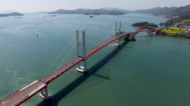 Вид Повітря Море Сакхон Сахеон Кьоннам Південна Корея Азія — стокове відео
