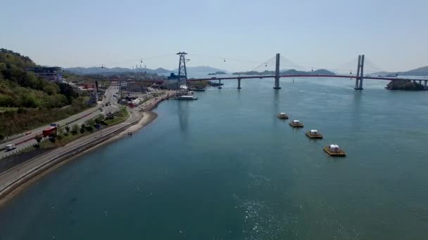 Aerial View Sacheon Sea Sacheon Gyeongnam Dél Korea Ázsia — Stock videók