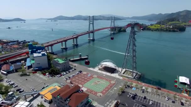 Vista Aérea Del Mar Sacheon Sacheon Gyeongnam Corea Del Sur — Vídeos de Stock