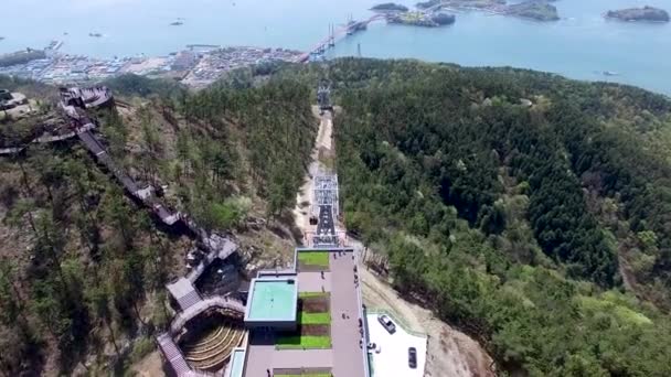 Luchtfoto Van Sacheon Sea Sacheon Gyeongnam Zuid Korea Azië — Stockvideo