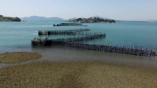 Вид Повітря Море Сакхон Сахеон Кьоннам Південна Корея Азія — стокове відео