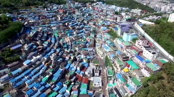 Aerial View Gamcheon Culture Village Sahagu Busan South Korea Asia — Stock Video