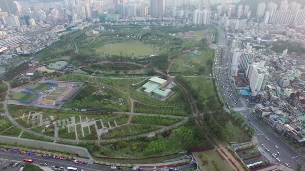 Air View Busan Citizens Park Busan Dél Korea Ázsia — Stock videók