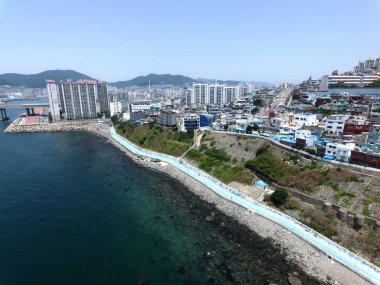 Huinnyeoul Beyaz Sürü Kültür Köyü, Yeongdo, Busan, Kore,