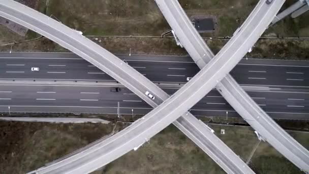 Hyperlapse Aerial View Highway Traffic Daegam Gimhae Gyeongnam South Korea — Stok video