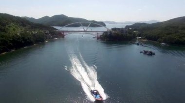 Jeodo Yeonyukgyo Köprüsü, Changwon, Gyeongnam, Güney Kore, Asya