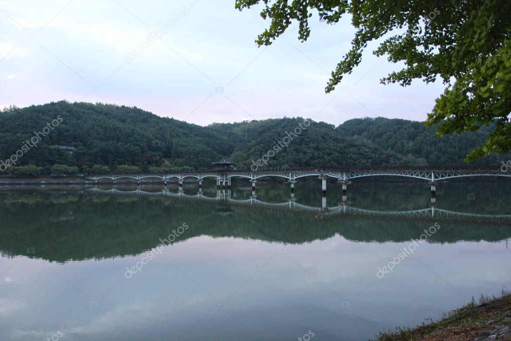 Wolyeonggyo Bridge in Andong, Gyeongbuk, South Korea, Asia