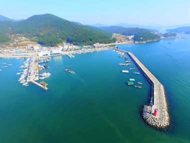 Gwangam Limanı, Masan, Changwon, Gyeongnam, Güney Kore, Asya