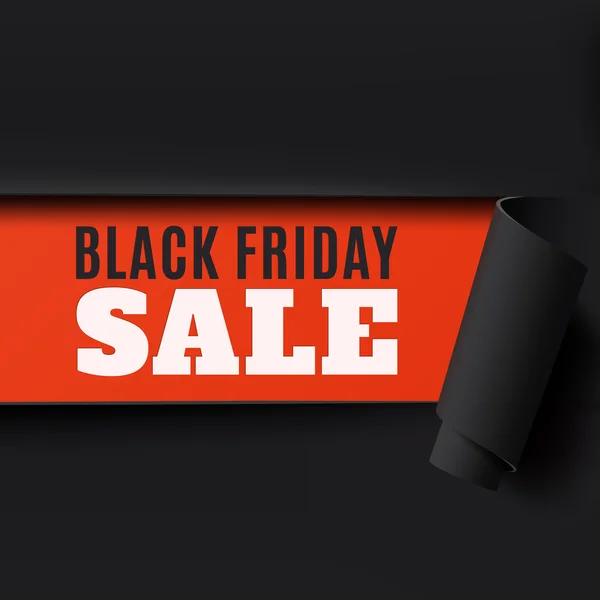 Black Friday rasgado papel abstrato fundo . — Vetor de Stock