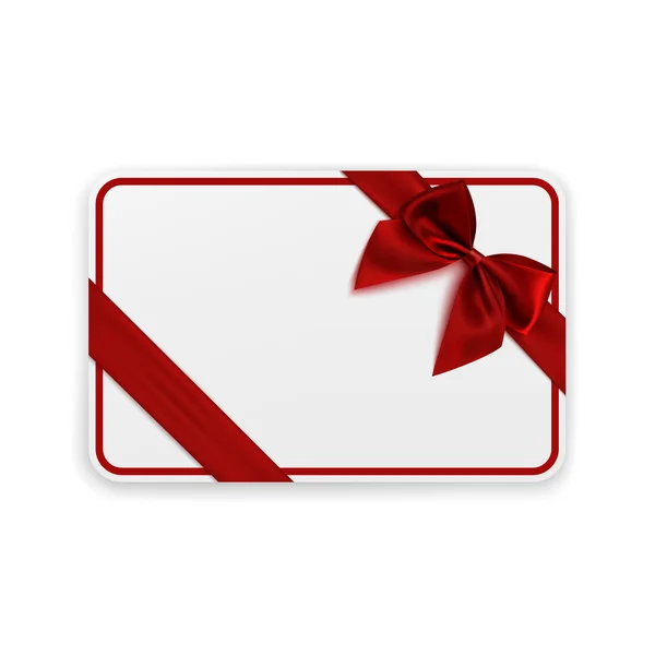 白色空白的礼品卡模板 — 图库矢量图片